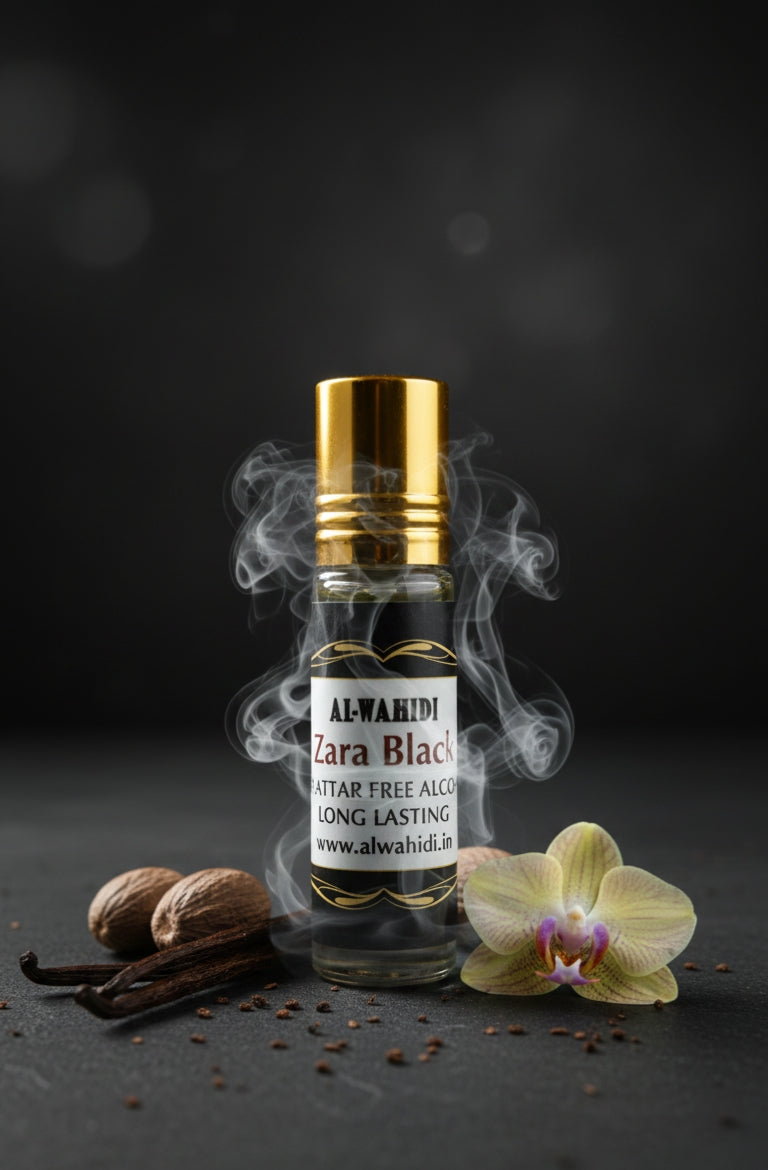 AL WAHIDI Zara Black Attar – Long Lasting Alcohol-Free Perfume