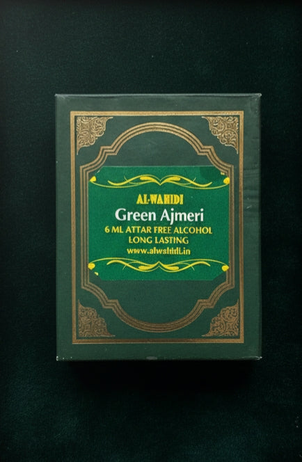 Green Ajmeri Attar by AL WAHIDI – Long Lasting Alcohol Free Perfume 6ML ATTAR