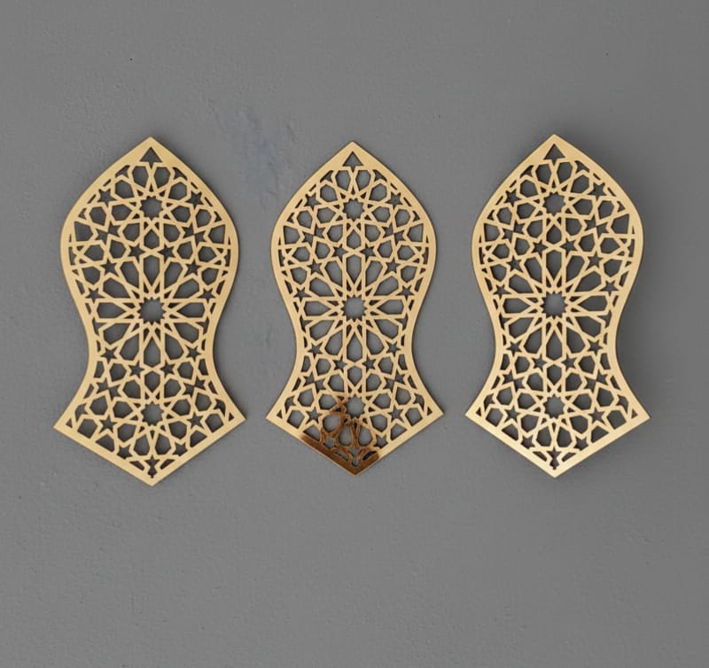 Nalayan Sharif 3 Piece Combo  Islamic Wall Decor |by AL WAHIDI